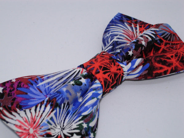Fireworks Bow tie / Red, White & Blue Fireworks / Self-tie & Pre-tied Bow tie - Bow Tie Expressions