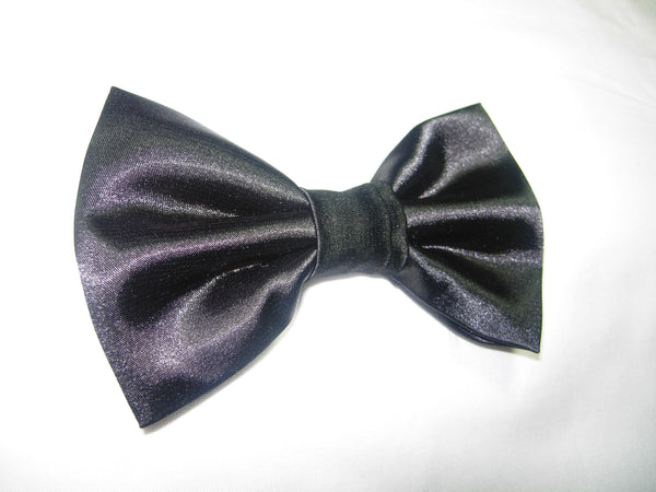 Shiny Satin Bow tie / Black, Fuchsia Pink, Royal Blue, Red, Jade Green, White / Solid Color / Pre-tied Bow tie - Bow Tie Expressions