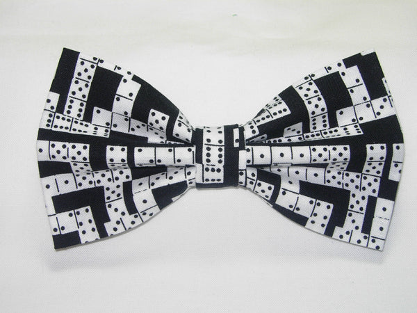 Dominoes Bow tie / Black & White Domino Tiles / Self-tie & Pre-tied Bow tie - Bow Tie Expressions