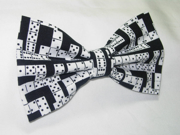 Dominoes Bow tie / Black & White Domino Tiles / Self-tie & Pre-tied Bow tie - Bow Tie Expressions