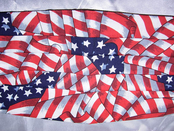 American Flag Bow Tie & Cummerbund Set / USA Stars & Stripes / Self-tie or Pre-tied Bow tie - Bow Tie Expressions