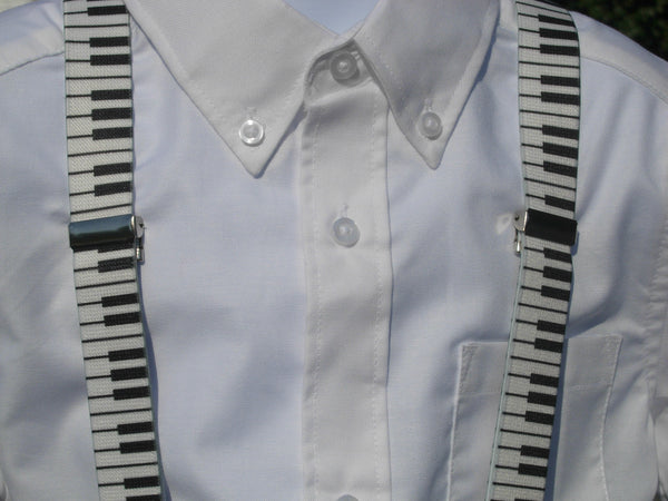 Piano Suspenders - Mens Suspenders - Boys Suspenders - Small/Medium/Large - Bow Tie Expressions