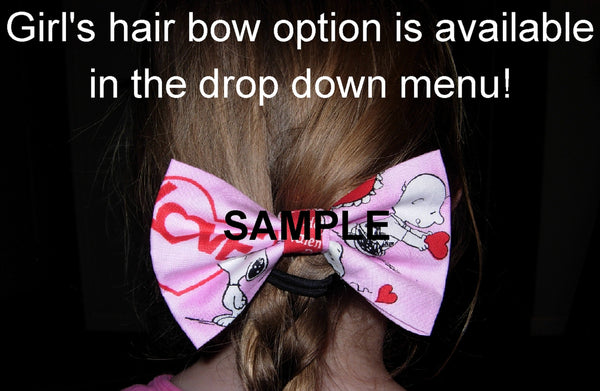 Ice Cream Treats Bow tie / Ice Cream Cones & Sundaes on Black / Pre-tied Bow tie