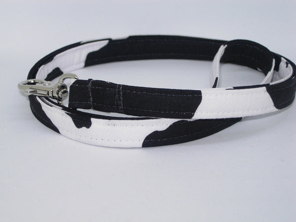 Cow Print Lanyard / Black Cow Spot on White / Cow Appreciation Day / Key Chain, Key Fob, Cell Phone Wristlet - Bow Tie Expressions