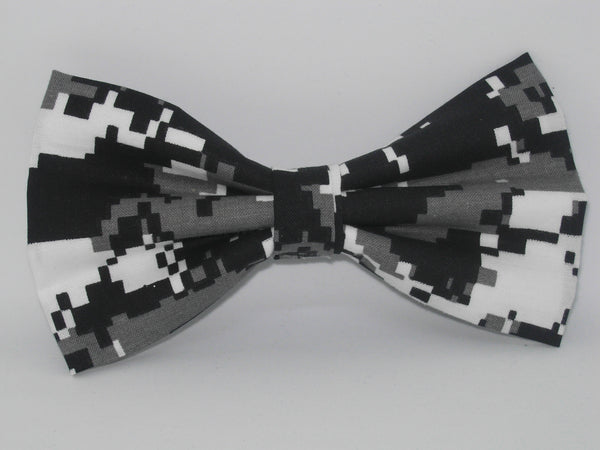 Digital Camo Bow tie / Urban Camo / Snow Camo / Black & White Camo / Pre-tied Bow tie