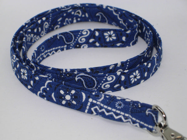 Country Western Lanyard / Navy Blue Bandana / Cowboy Key Chain, Key Fob, Cell Phone Wristlet - Bow Tie Expressions