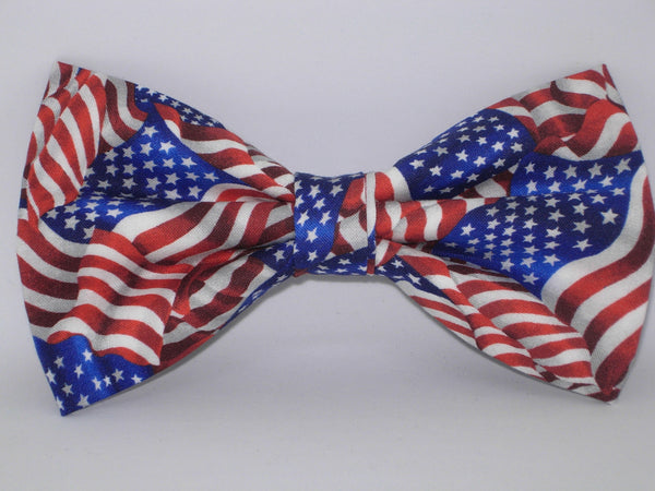 American Flags Bow tie / Packed USA Flags / 4th of July / Patriotic Bow tie / Pre-tied Bow tie
