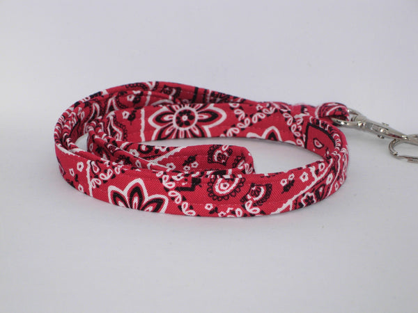 Bandana Lanyard / Red, Purple, Pink, Blue, Green & Black / Country Western Lanyard, Key Chain, Key Fob, Cell Phone Wristlet