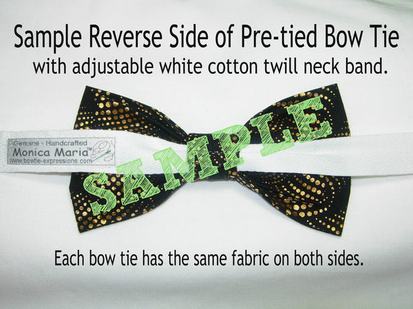 Scottie Bow tie / Black & Red Scottish Terriers / Pre-tied Bow tie
