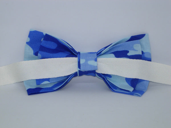 Blue Camo Bow tie / Shades of Blue Camo / Self-tie & Pre-tied Bow tie