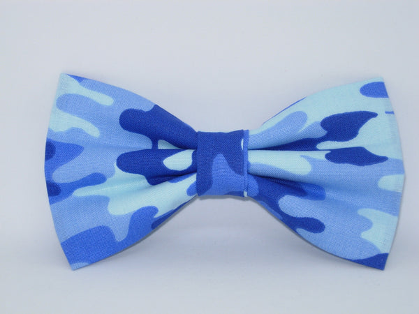 Blue Camo Bow tie / Shades of Blue Camouflage / Pre-tied Bow tie - Bow Tie Expressions