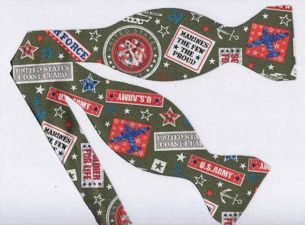Military Bow tie / Air Force / Marine Corp / US Army / US Navy / Self-tie & Pre-tied Bow tie