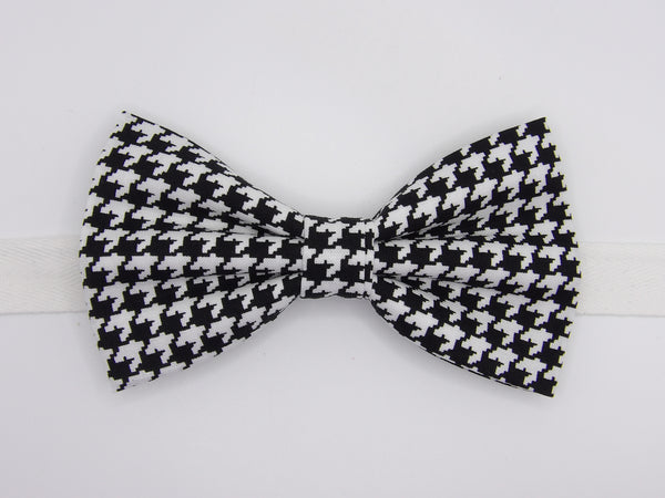 Houndstooth Bow tie / Black & White Houndstooth / Self-tie & Pre-tied Bow tie
