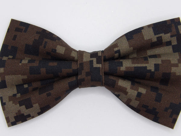 Digital Woodland Camo Bow Tie & Cummerbund Set / Deep Woods Camo / Self-tie or Pre-tied Bow tie