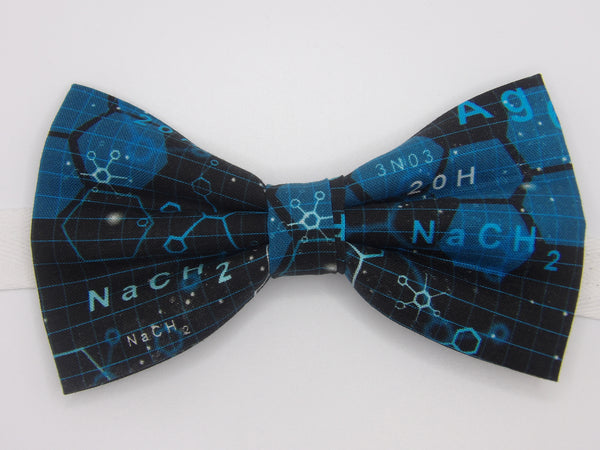 Science Teacher Dog Collar / Chemical Compounds / School Teacher Pet / Geek Dog Collar / Matching Dog Bow tie