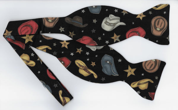 Cowboy Hats Bow tie / Western Hats & Stars / Old West Rodeo / Self-tie & Pre-tied Bow tie