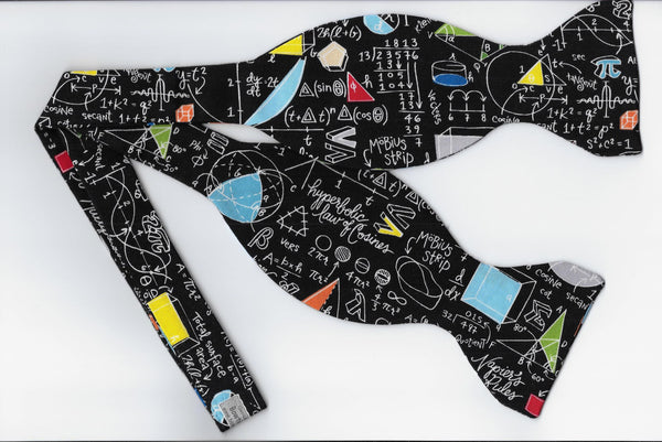 Geometry Class Bow tie / Math Equations & Colorful Shapes / High School / Self-tie & Pre-tied Bow tie - Bow Tie Expressions