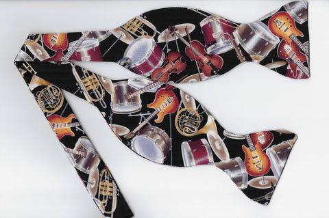 Musical Instruments Bow tie / Drums, Violins, French Horns, Guitars / Orchestra & Band / Self-tie & Pre-tied Bow tie - Bow Tie Expressions
