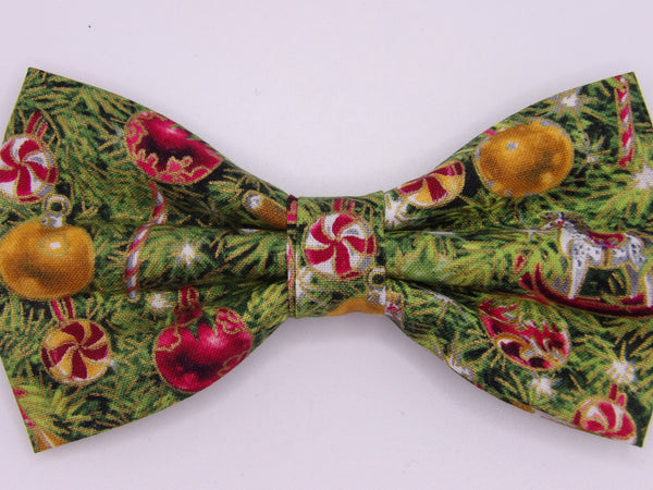 Christmas Bow tie / Christmas Tree Ornaments / Metallic Gold / Self-tie & Pre-tied Bow tie