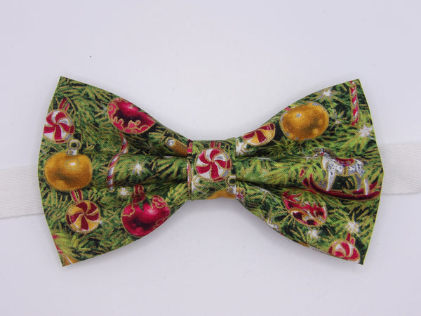 Christmas Bow tie / Christmas Tree Ornaments / Metallic Gold / Pre-tied Bow tie