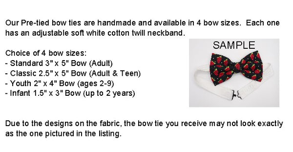 Celebration Bow tie, Colorful Confetti on Black, Pre-ted Bow tie