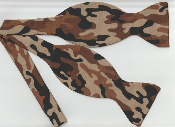 Desert Brown Camo Bow Tie & Cummerbund Set / Shades of Brown & Tan Camo / Self-tie or Pre-tied Bow tie (Copy)