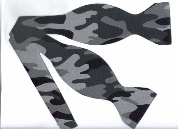 Urban Gray Camo Bow Tie & Cummerbund Set / Shades of Gray Camo / Self-tie or Pre-tied Bow tie (Copy)