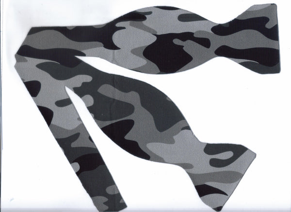 Urban Gray Camo Bow Tie & Cummerbund Set / Shades of Gray Camo / Self-tie or Pre-tied Bow tie (Copy)