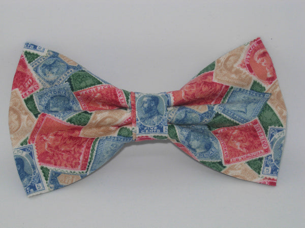 Stamp Collector Bow Tie / Vintage Postage Stamps / Self-tie & Pre-tied Bow tie - Bow Tie Expressions