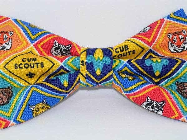 Cub Scout Badges Bow tie / Tiger, Wolf, Bear, Bobcat, Webelos / Pre-tied Bow tie