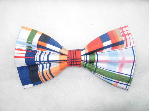 Madras Plaid Bow tie / Patchwork Plaid / Nautical Plaid / Self-tie & Pre-tied Bow tie - Bow Tie Expressions