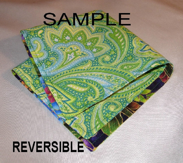 Create Your Own Pocket Square - Double Sided or Reversible - 2 Sizes! - Bow Tie Expressions