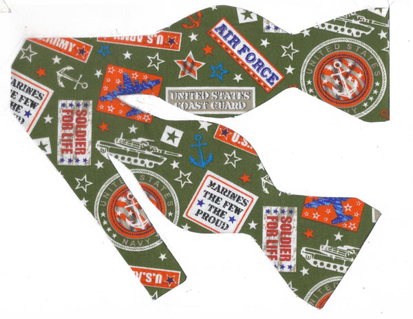 Military Bow tie / Air Force / Marine Corp / US Army / US Navy / Self-tie & Pre-tied Bow tie - Bow Tie Expressions