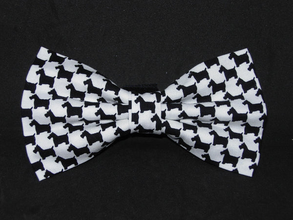 Scottie Dog Collar / Black & White Pet Collar / Scottish Terrier / Matching Dog Bow tie