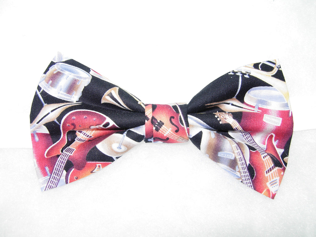 Musical Instruments Bow tie / Drums, Violins, French Horns, Guitars / Orchestra & Band / Pre-tied Bow tie