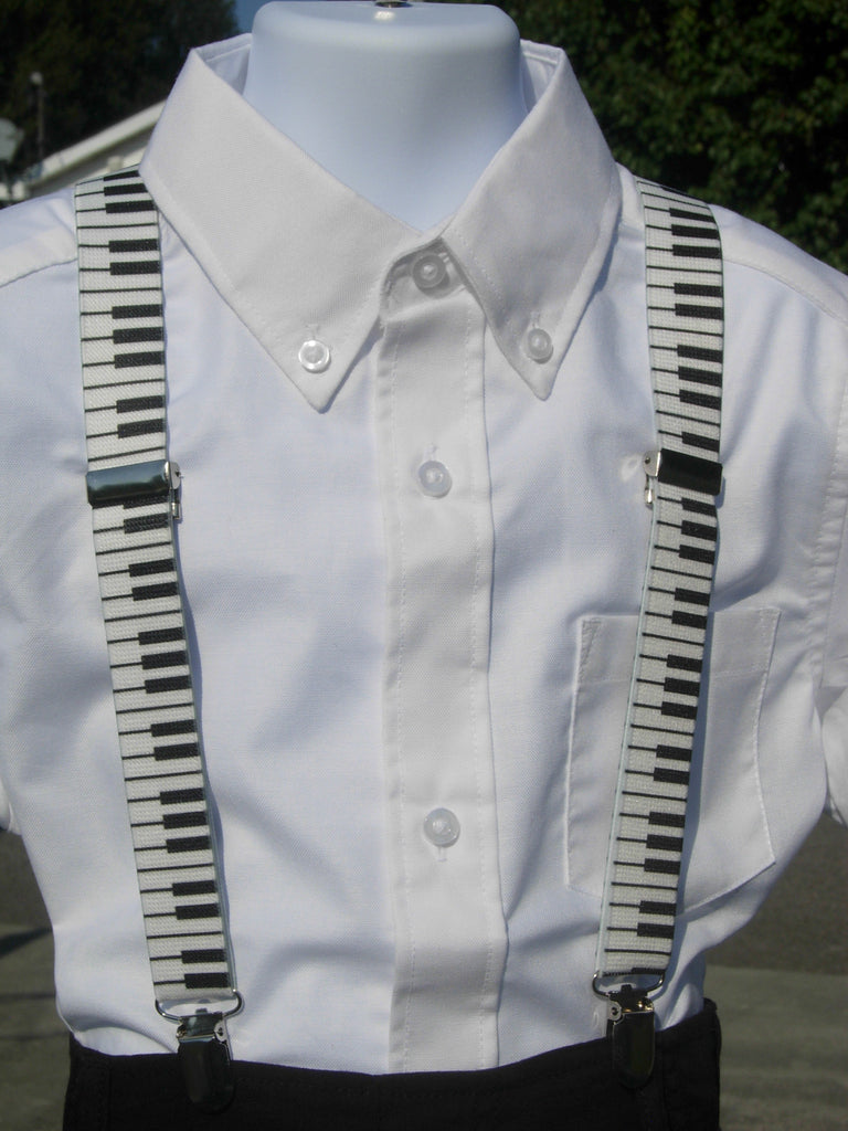 Piano Keys Suspenders - Boys Suspenders - Ages 6mo. - 6yrs. - Bow Tie Expressions