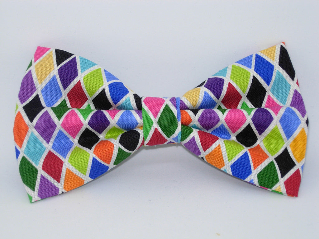 Trendy Diamonds Bow tie / Colorful Diamond Shapes / Self-tie & Pre-tied Bow tie - Bow Tie Expressions
