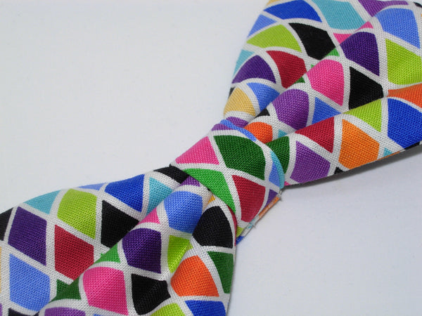 Trendy Diamonds Bow tie / Colorful Diamond Shapes / Self-tie & Pre-tied Bow tie - Bow Tie Expressions