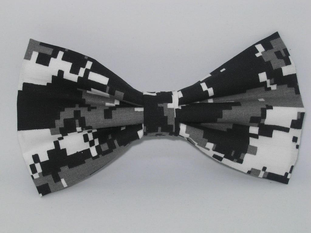 Digital Camo Bow tie / Urban Camo / Snow Camo / Black & White Camo / Pre-tied Bow tie
