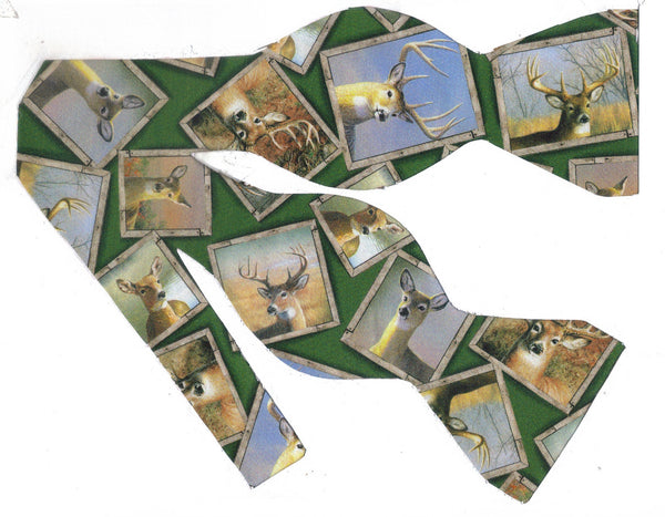 Wild Deer Bow tie / Framed Pictures of Deer / Trophy Hunter / Self-tie & Pre-tied Bow tie - Bow Tie Expressions