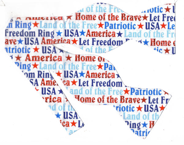 Patriotic Bow tie / America - Home of the Brave / July 4th / Self-tie & Pre-tied Bow tie - Bow Tie Expressions