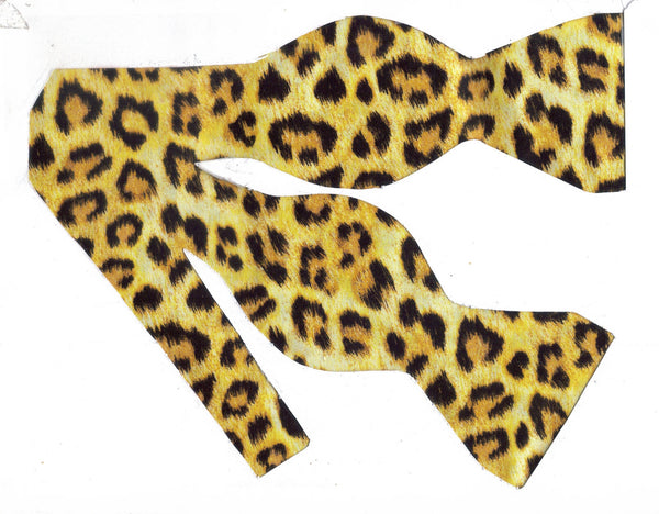Jaguar Print Bow Tie / Jaguar Spots on Yellow Gold / Wild Cat / Self-tie & Pre-tied Bow tie - Bow Tie Expressions