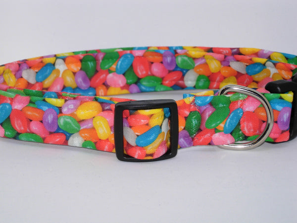 Jelly Bean Dog Collar / Colorful Easter Candy / Matching Dog Bow tie