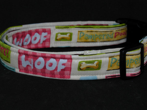 Funny Dog Collar / Pampered Pooch / Funny Phrases / Dog Gone Cute / Matching Dog Bow tie