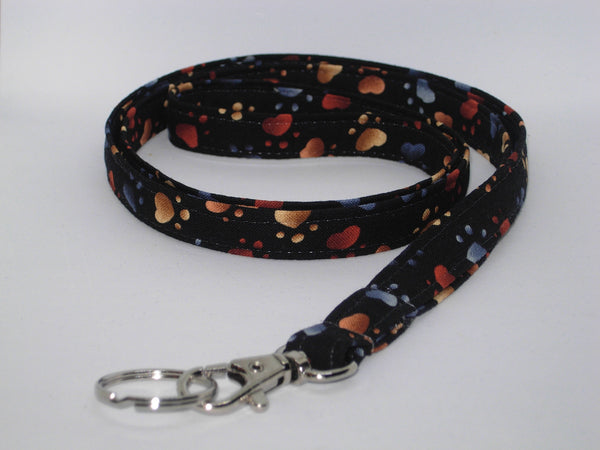 Puppy Paws Lanyard / Colorful Paw Prints / Pet Groomer Key Chain, Key Fob, Cell Phone Wristlet - Bow Tie Expressions