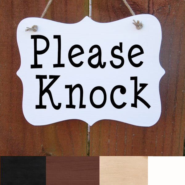 Please Knock Sign, Office Sign, Front Door Sign, Business, School, Office Manager, Wood Sign