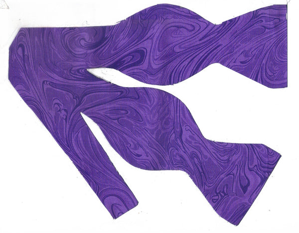 Purple Bow tie / Abstract Marble Design / Self-tie & Pre-tied Bow tie - Bow Tie Expressions