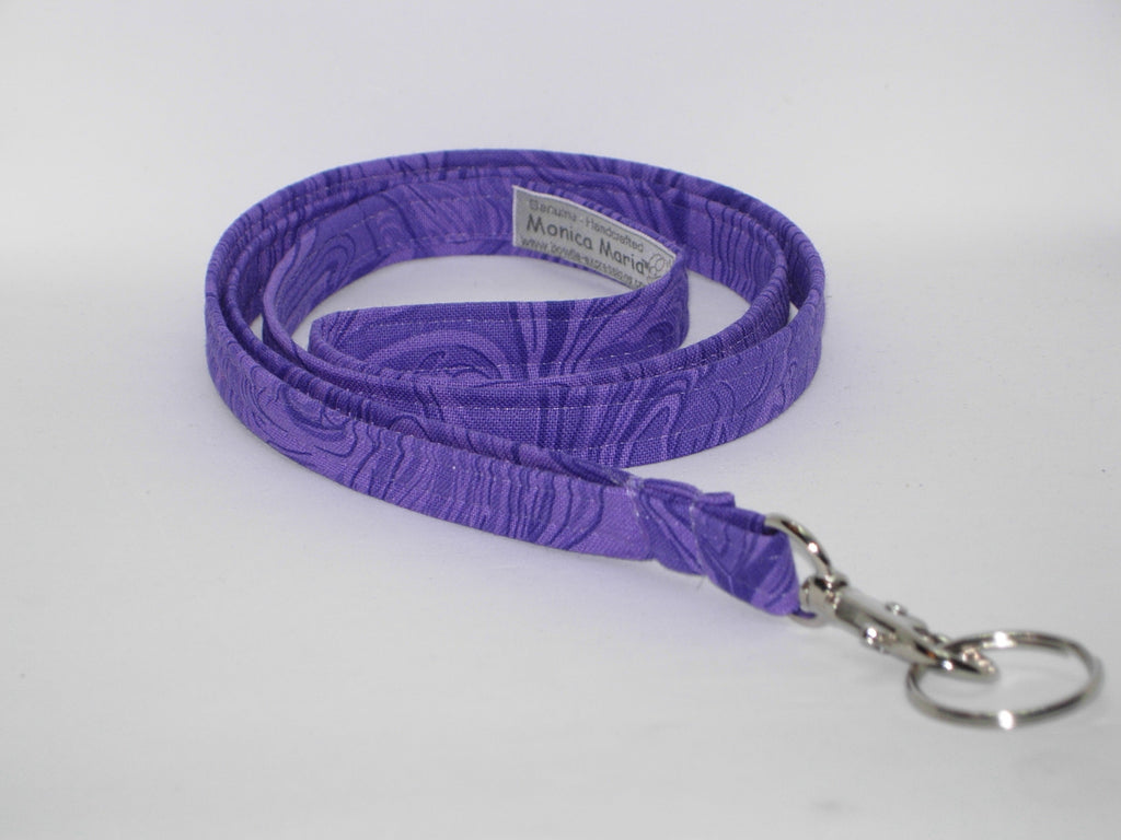 Purple Lanyaard / Purple Marble / Teacher Lanyard, Key Chain, Key Fob, Cell Phone Wristlet