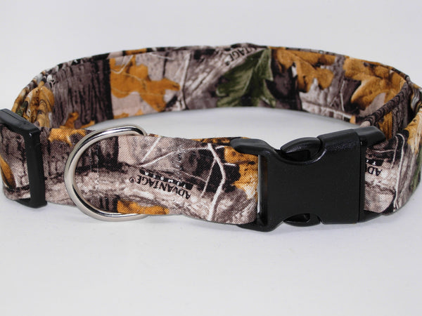 Forest Camo Dog Collar / Trees & Leaves Camouflage / Matching Dog Bow tie