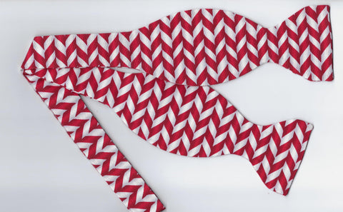 Christmas Bow tie / Red & White Holiday Candy Stripes / Self-tie & Pre-tied Bow tie - Bow Tie Expressions